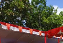 Rijal M.I.Kom Bacakan Teks Proklamasi pada Upacara HUT ke-81 Kemerdekaan RI di Kecamatan Cilograng