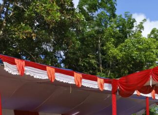 Rijal M.I.Kom Bacakan Teks Proklamasi pada Upacara HUT ke-81 Kemerdekaan RI di Kecamatan Cilograng