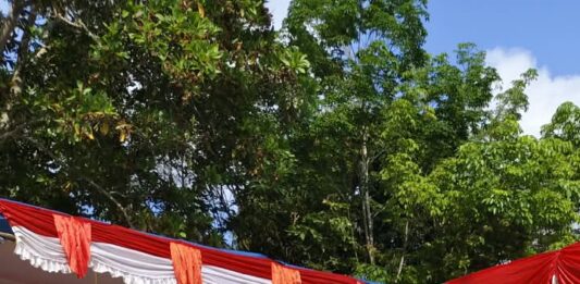Rijal M.I.Kom Bacakan Teks Proklamasi pada Upacara HUT ke-81 Kemerdekaan RI di Kecamatan Cilograng